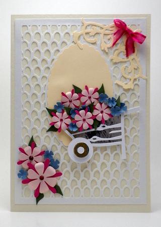Wheelbarrow And Flowers Topper 1