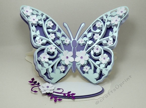 Floral Butterfly Easel Card 