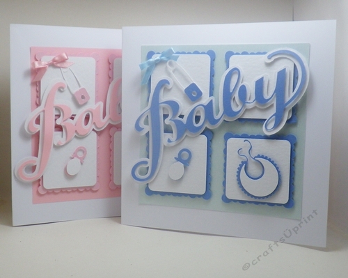 Square topper for new baby card