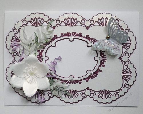 fancy frame and floral spray