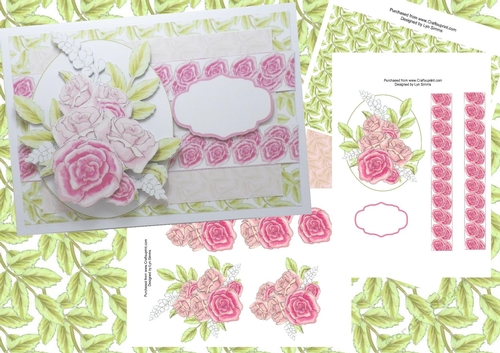 Roses bouquet topper mini kit