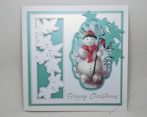 Christmas ivy 8 inch square card topper
