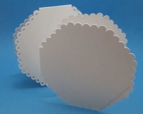 Octagonal scalloped edge cards