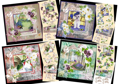 Mothers Day card toppers, set 1