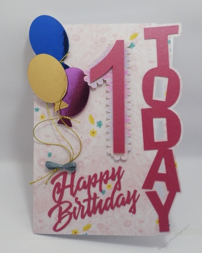 Over the edge TODAY birthday card with numbers