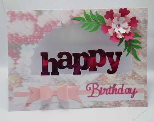 Words in aperture card, HAPPY