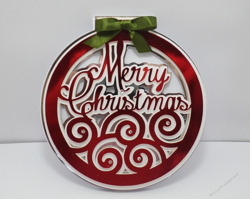 Merry Christmas bauble card