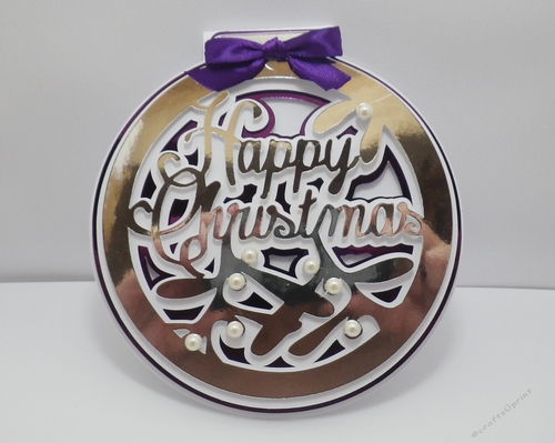 Happy Christmas bauble card