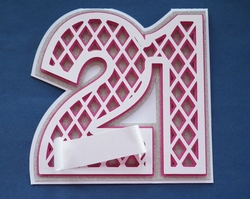 Milestone number card, 21