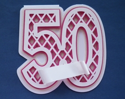 Milestone number card, 50