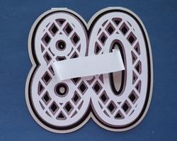 Milestone number card, 80