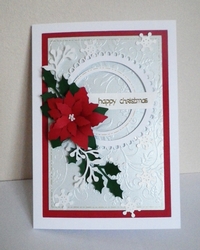 Poinsettia and circles topper
