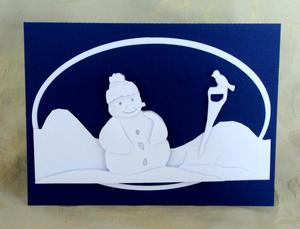 Snowman and Robin Card