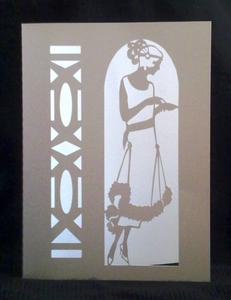 Art Deco Lady Card Template