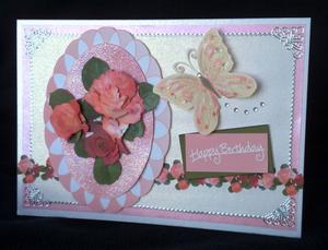 Roses Decoupage Card File
