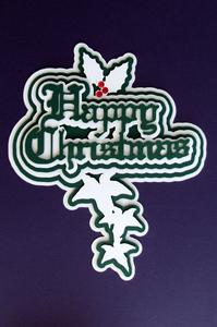 Happy Christmas with Holly and Ivy Topper