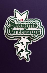 Seasons Greetings with Holly and Ivy A5 Topper