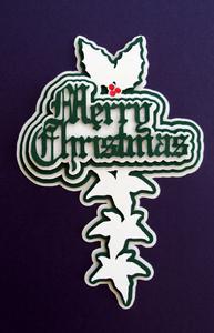 Merry Christmas with Holly and Ivy A5 Topper