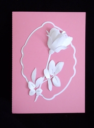 Decoupage Style Rose Card