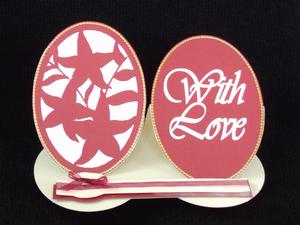 Floral Double Oval Easel Card