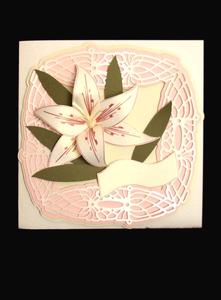 Layered Square Lacy Frame with Lilly topper