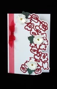 Floral Spray over the edge card with flowers