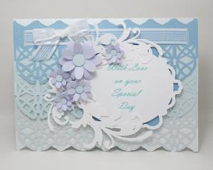 Layered Lacy Card with Flowers
