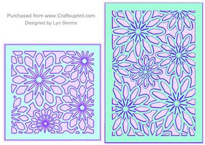 Floral Background Stencil with Mats