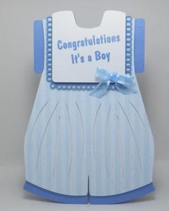 Baby Boy Romper Suit Card