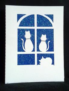 Cats In Window Card
