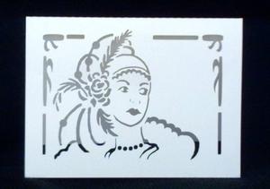 Portrait Art Deco Lady card