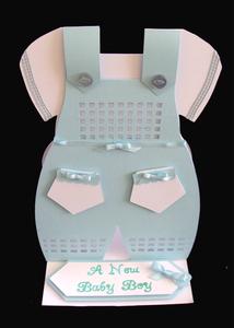 Baby Boys Outfit Easel Card