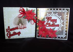 Poinsettia And Square Frame Topper