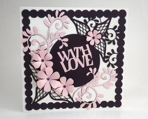 Large Square Panel Topper With Flowers And Leaves
