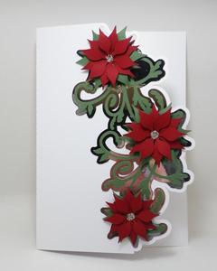 Swirly Pointsettia Card