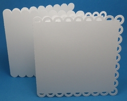 Square scalloped edge cards