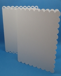 Rectagonal scalloped edge cards