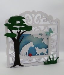 Dogs in fancy frame card