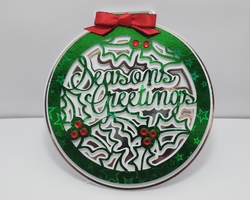 Seasons Greetings bauble card