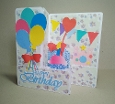 Birthday double z fold card with pop-ups