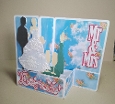 Wedding double z fold card with pop-ups