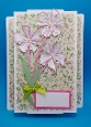 Backfold card with rectangle and flowers