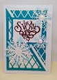 Let it snow double lattice topper with snowflakes