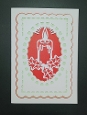 Christmas candle in oval topper