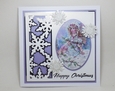 Christmas snowflake 8 inch square card topper