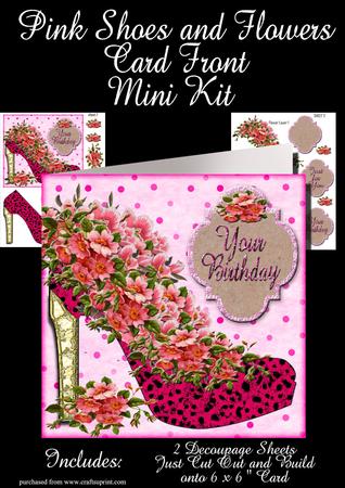 Pink Shoe and Flowers Birthday Mini Kit