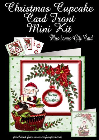 Christmas Cupcake Plus Gift Card