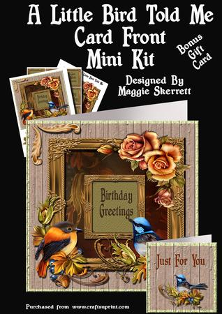 A Little Bird Told Me Card Front and Gift Card