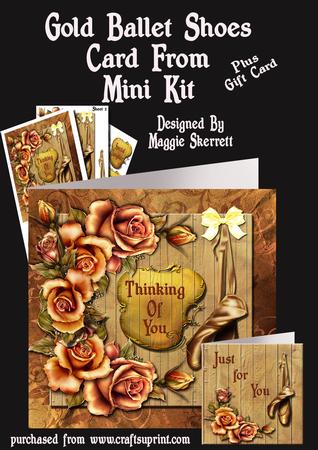 Gold Ballet Shoes Plus Gift Card