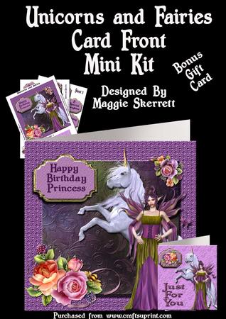Unicorn and Purple Fairy Plus Gift Card
